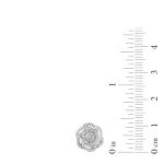 Sterling Silver Diamond Flower Stud Earrings