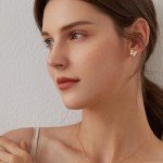 Stylish Clip-On Earrings with Sparkling Crystals
