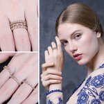 14K Gold-Plated Silver Stackable Ring Set for Her