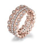 14K Gold-Plated Silver Stackable Ring Set for Her