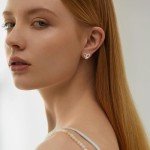 Stylish Clip-On Earrings with Sparkling Crystals