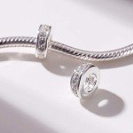 Clear CZ Spacer Charms for Pandora Bracelets (4 pcs)