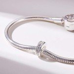 Clear CZ Spacer Charms for Pandora Bracelets (4 pcs)