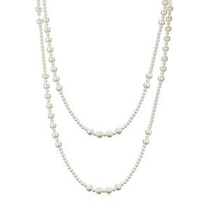 8MM Layered Simulated Shell Pearl Necklace