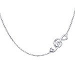 S925 Sterling Silver Sideways Choker Necklace