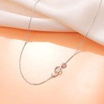 S925 Sterling Silver Sideways Choker Necklace