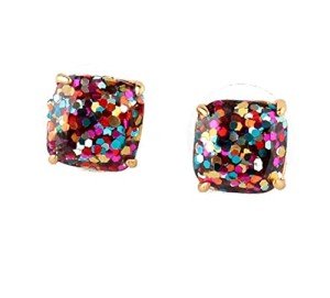 Kate Spade Mini Glitter Square Stud Earrings