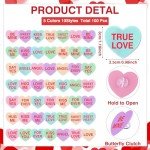 Ceenna 100 Heart Enamel Pins for Valentine's Day