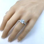NANA Jewels Silver Princess Cut Zirconia Engagement Ring