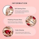 January Birthstone Love Heart Charm in Rose Gold