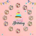 January Birthstone Love Heart Charm in Rose Gold