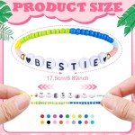 Colorful Bestie Friendship Bracelets Set - 96 Pieces