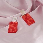 Ruby Red Vintage Chunky Necklace and Earrings Set