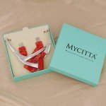 Ruby Red Vintage Chunky Necklace and Earrings Set
