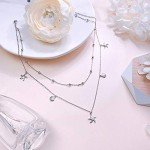 Sterling Silver Starfish Shell Layered Choker Necklace