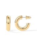 14k Gold Thick Infinity Hoop Earrings for Women