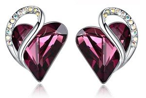 Heart Stud Earrings for Valentine's Day Gift
