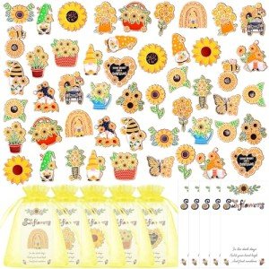 Sunflower Enamel Pins Set - Perfect Gifts!