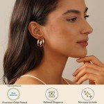 12 Pairs Chunky Gold Clip-On Hoop Earrings