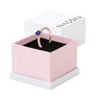 Pandora Sparkling Blue Heart Ring in Rose Gold
