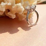 Elegant 925 Sterling Silver Oval-Cut Solitaire Ring