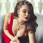 Red Teardrop CZ Dangle Clip-On Earrings