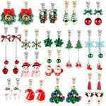 15 Pairs Lightweight Clip-On Christmas Earrings Set