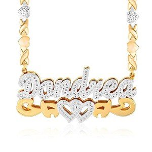 Personalized Double Heart Name Necklace for Everyone