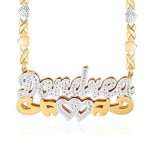 Personalized Double Heart Name Necklace for Everyone