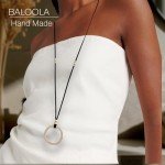 Long Black Leather Necklace with Silver Ring Pendant