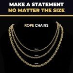 18K Yellow Gold 4MM Rope Chain Necklace