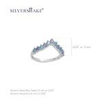 Swiss Blue Topaz & Tanzanite V Shape Ring