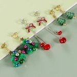 15 Pairs Lightweight Clip-On Christmas Earrings Set
