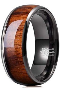 8mm Black Tungsten Carbide Women’s Wedding Ring