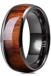 8mm Black Tungsten Carbide Women’s Wedding Ring