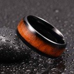 8mm Black Tungsten Carbide Women’s Wedding Ring