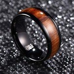 8mm Black Tungsten Carbide Women’s Wedding Ring