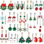 15 Pairs Lightweight Clip-On Christmas Earrings Set
