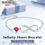 Infinity Heart Charm Bracelet in Sterling Silver