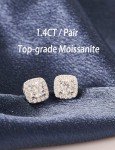 Moissanite Stud Earrings in Sterling Silver