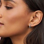 PANDORA Sterling Silver Heart Hoop Earrings