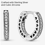 PANDORA Sterling Silver Heart Hoop Earrings