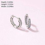 PANDORA Sterling Silver Heart Hoop Earrings