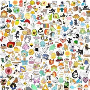 80-Pack Mixed Enamel Brooches and Pins Set