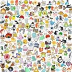 80-Pack Mixed Enamel Brooches and Pins Set