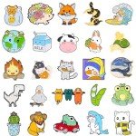 80-Pack Mixed Enamel Brooches and Pins Set