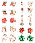 Christmas Clip-On Earrings Set for Women & Teens