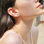 Colorful Crystal Clip-On Earrings for Women - 10 Pairs
