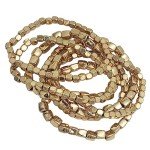 Chunky Gold Tone Stacking Bangle Bracelet Set