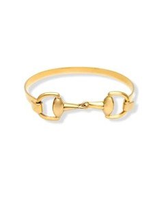 Gold Equestrian Snaffle Bit Bangle Bracelet